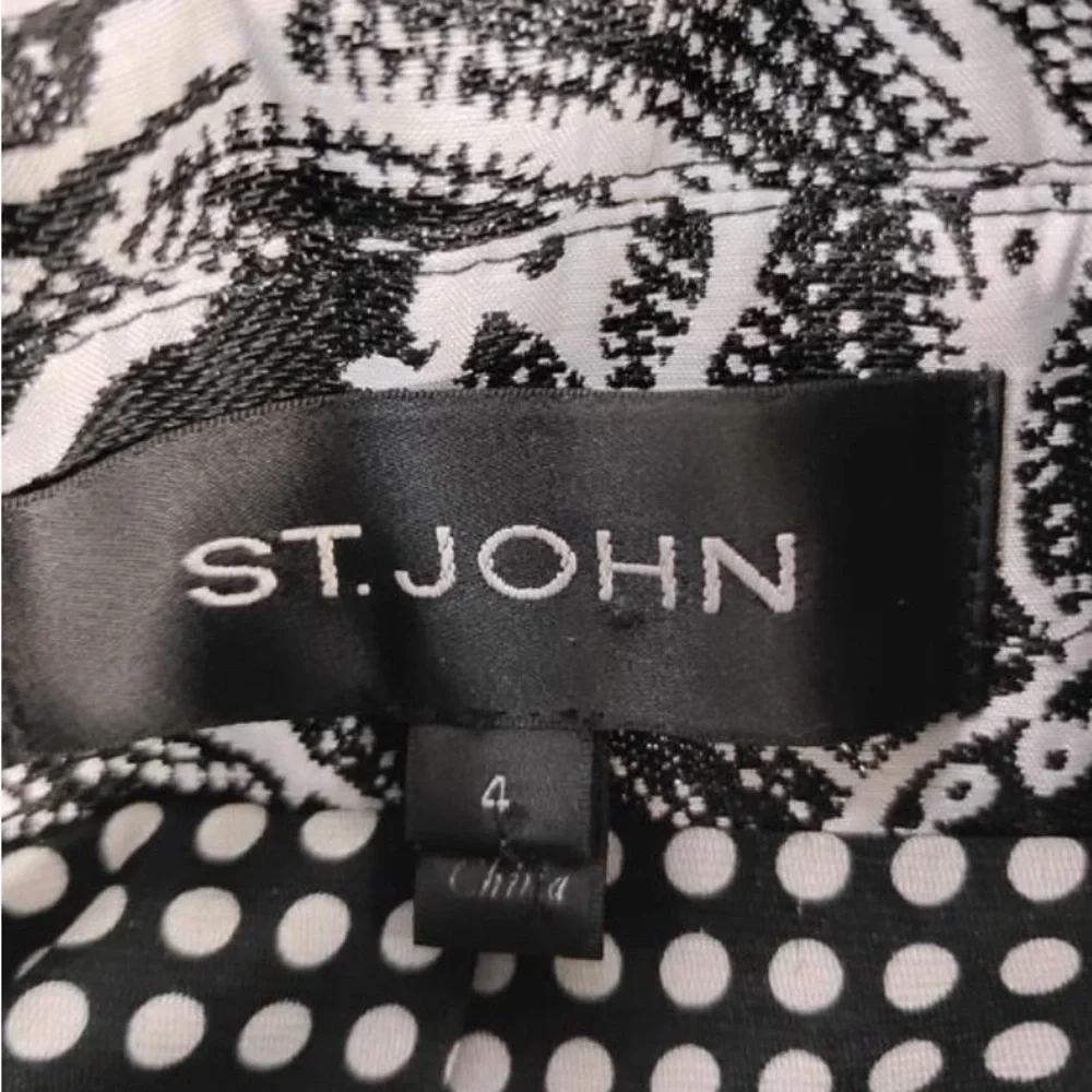 🛑 1 hour sale. St. John, size 4, Knit Floral Print Jacquard Duster Jacket, EUC - Picture 5 of 14